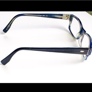 INTRIGUE Eyeglass Frames Men’s M93 233/ 55 [] 18 145 Blk/Blue Marble Rectangle